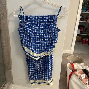 Stylish Blue and White pants set